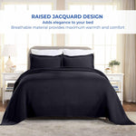 Lightweight Cotton Matelassé Bedspread Set 3-Piece Basketweave Jacquard - Bedspread by Superior Brand
