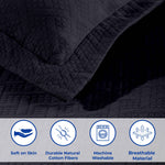 Lightweight Cotton Matelassé Bedspread Set 3-Piece Basketweave Jacquard - Bedspread by Superior Brand