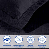 Lightweight Cotton Matelassé Bedspread Set 3-Piece Basketweave Jacquard - Bedspread by Superior Brand