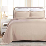 Lightweight Cotton Matelassé Bedspread Set 3-Piece Basketweave Jacquard - Bedspread by Superior Brand