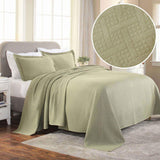 Lightweight Cotton Matelassé Bedspread Set 3-Piece Basketweave Jacquard - Bedspread by Superior Brand