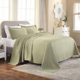 Lightweight Cotton Matelassé Bedspread Set 3-Piece Basketweave Jacquard - Bedspread by Superior Brand