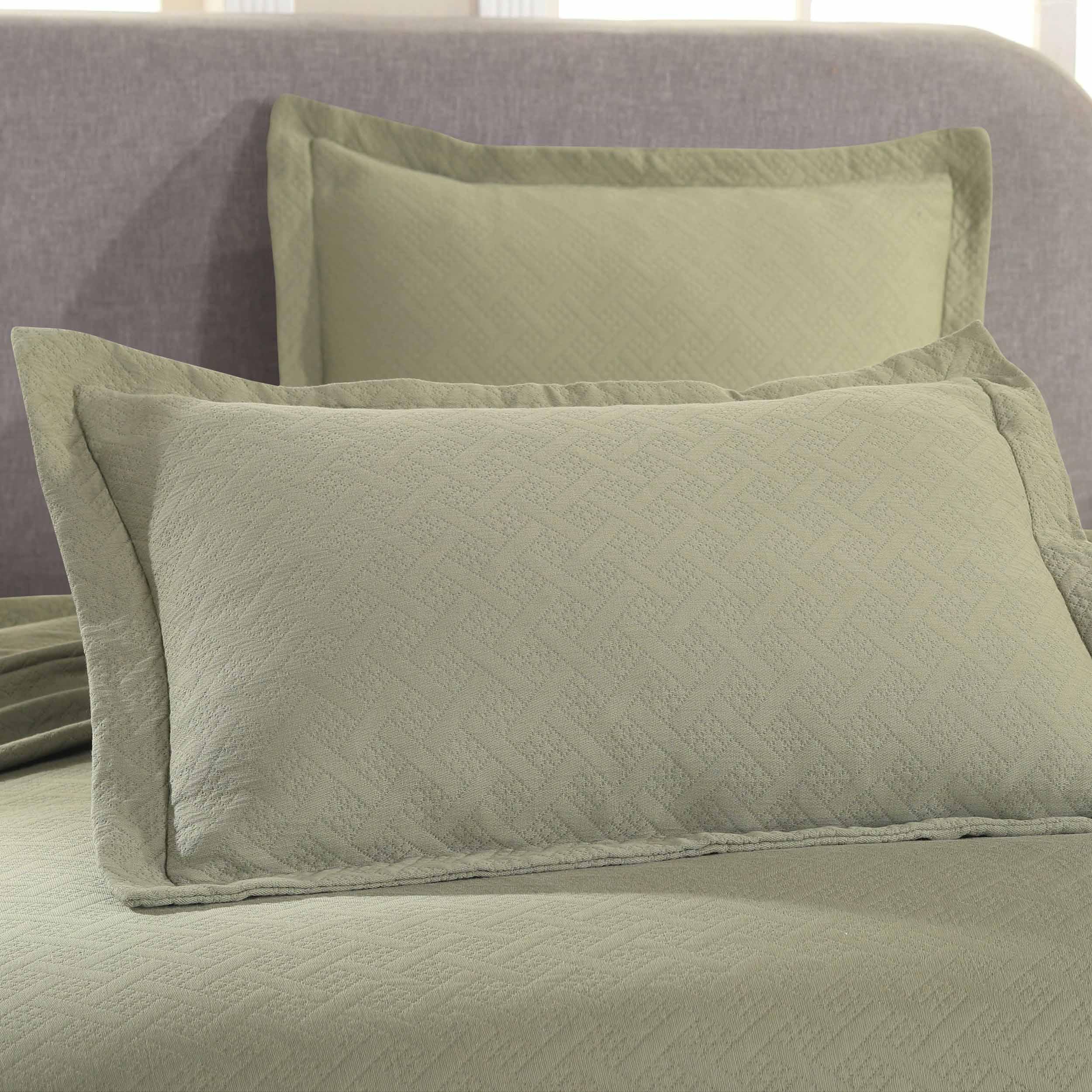 Lightweight Cotton Matelassé Bedspread Set 3-Piece Basketweave Jacquard - Bedspread by Superior Brand