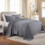 Lightweight Cotton Matelassé Bedspread Set 3-Piece Basketweave Jacquard - Bedspread by Superior Brand