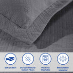 Lightweight Cotton Matelassé Bedspread Set 3-Piece Basketweave Jacquard - Bedspread by Superior Brand