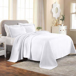 Lightweight Cotton Matelassé Bedspread Set 3-Piece Basketweave Jacquard - Bedspread by Superior Brand