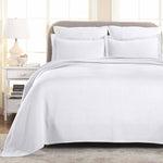 Lightweight Cotton Matelassé Bedspread Set 3-Piece Basketweave Jacquard - Bedspread by Superior Brand