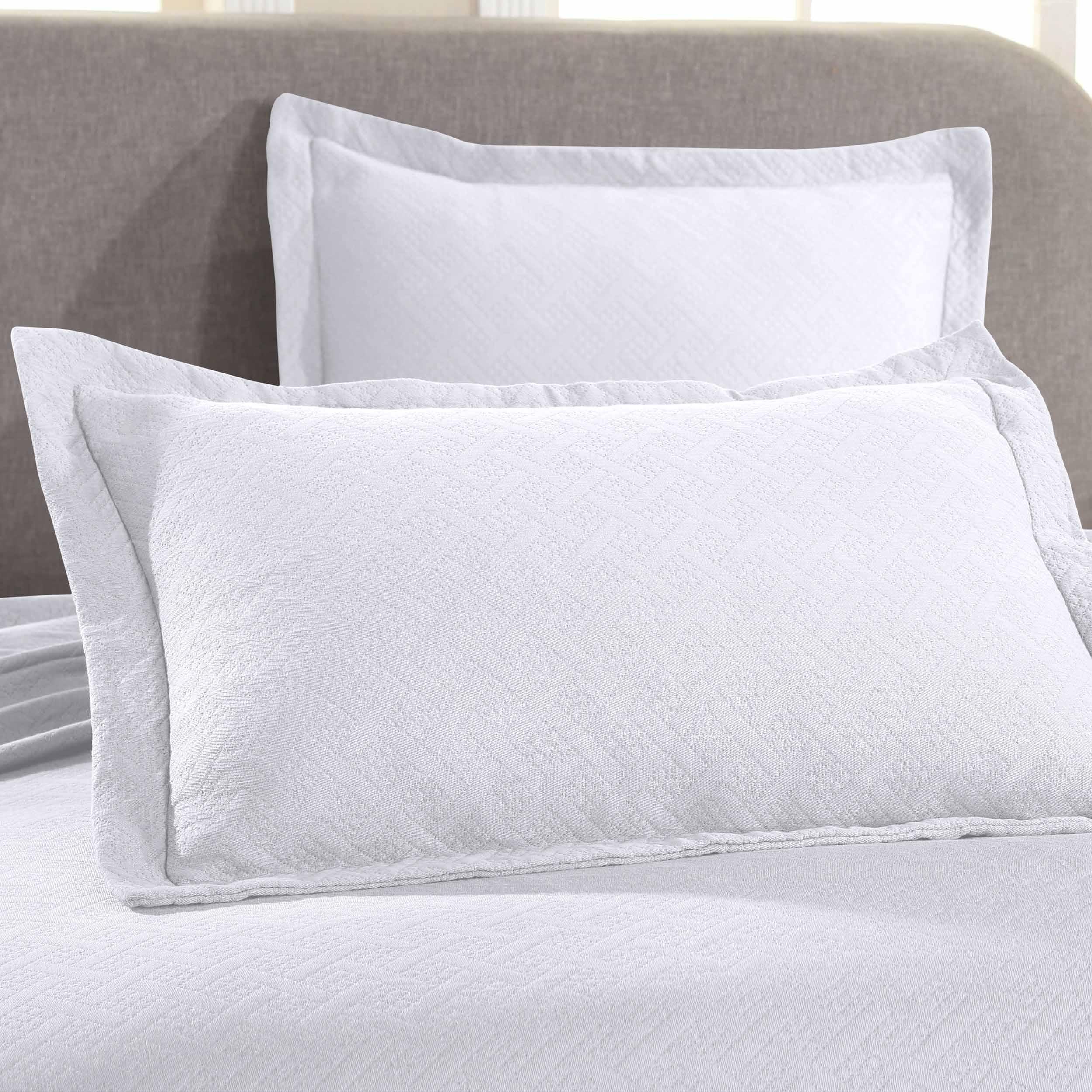 Lightweight Cotton Matelassé Bedspread Set 3-Piece Basketweave Jacquard - Bedspread by Superior Brand