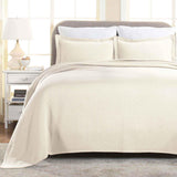 Lightweight Cotton Matelassé Bedspread Set 3-Piece Basketweave Jacquard - Bedspread by Superior Brand