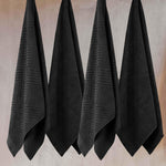 Egyptian Cotton Basketweave Jacquard and Solid Bath Towel Set of 4 - Egyptian Cotton Bath Towel by Superior Brand