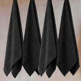 Egyptian Cotton Basketweave Jacquard and Solid Bath Towel Set of 4 - Egyptian Cotton Bath Towel by Superior Brand