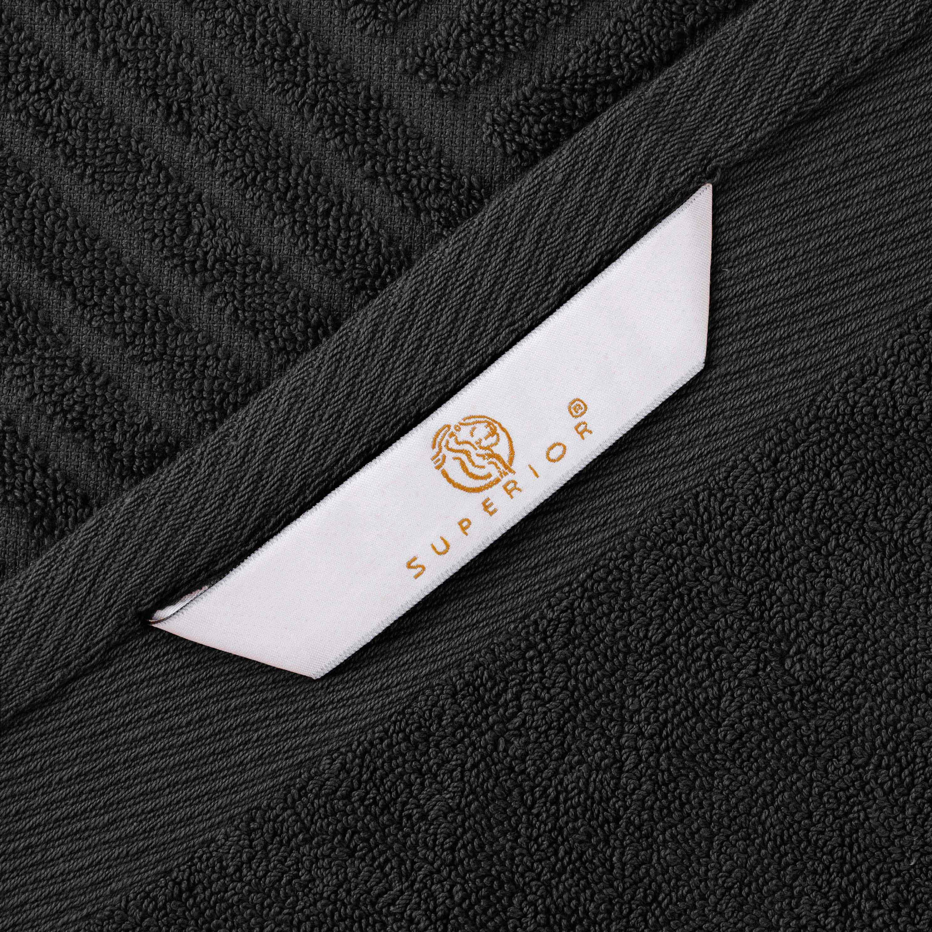 Egyptian Cotton Basketweave Jacquard and Solid Bath Towel Set of 4 - Egyptian Cotton Bath Towel by Superior Brand
