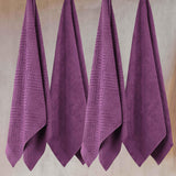 Egyptian Cotton Basketweave Jacquard and Solid Bath Towel Set of 4 - Egyptian Cotton Bath Towel by Superior Brand