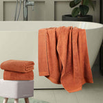 Egyptian Cotton Basketweave Jacquard and Solid Bath Towel Set of 4 - Egyptian Cotton Bath Towel by Superior Brand