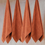 Egyptian Cotton Basketweave Jacquard and Solid Bath Towel Set of 4 - Egyptian Cotton Bath Towel by Superior Brand