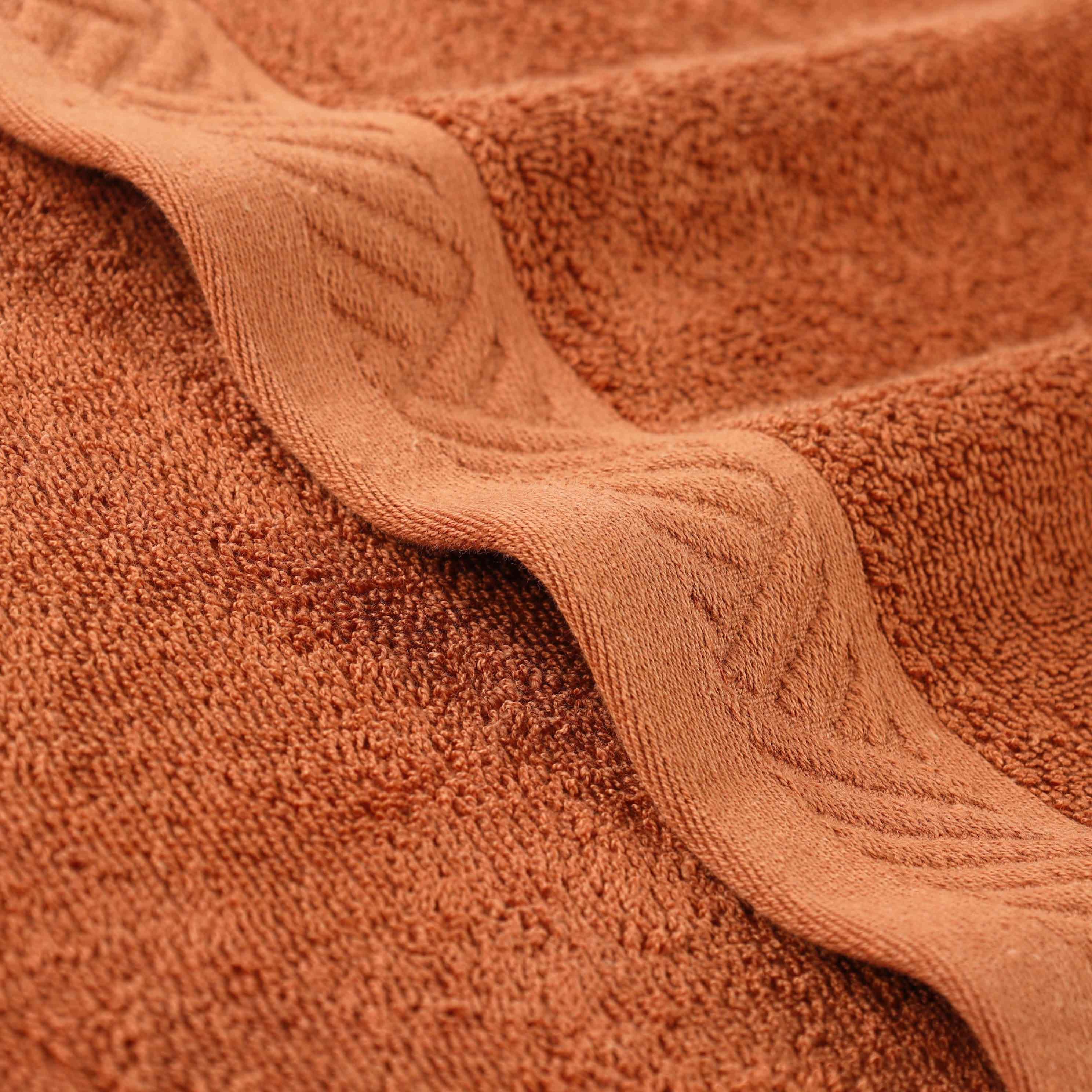 Egyptian Cotton Basketweave Jacquard and Solid Bath Towel Set of 4 - Egyptian Cotton Bath Towel by Superior Brand