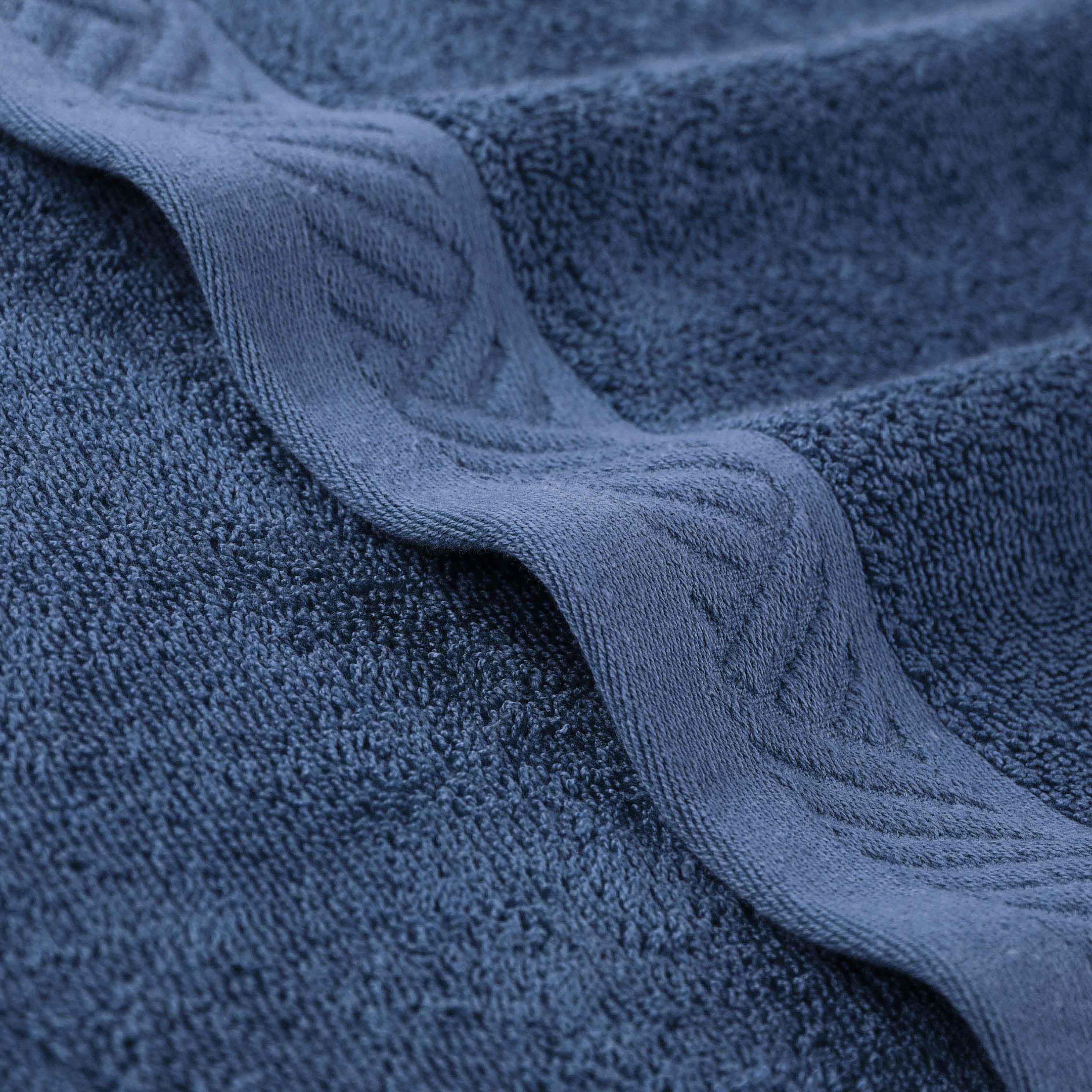 Egyptian Cotton Basketweave Jacquard and Solid Bath Towel Set of 4 - Egyptian Cotton Bath Towel by Superior Brand