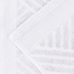 Egyptian Cotton Basketweave Jacquard and Solid Bath Towel Set of 4 - Egyptian Cotton Bath Towel by Superior Brand