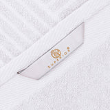 Egyptian Cotton Basketweave Jacquard and Solid Bath Towel Set of 4 - Egyptian Cotton Bath Towel by Superior Brand