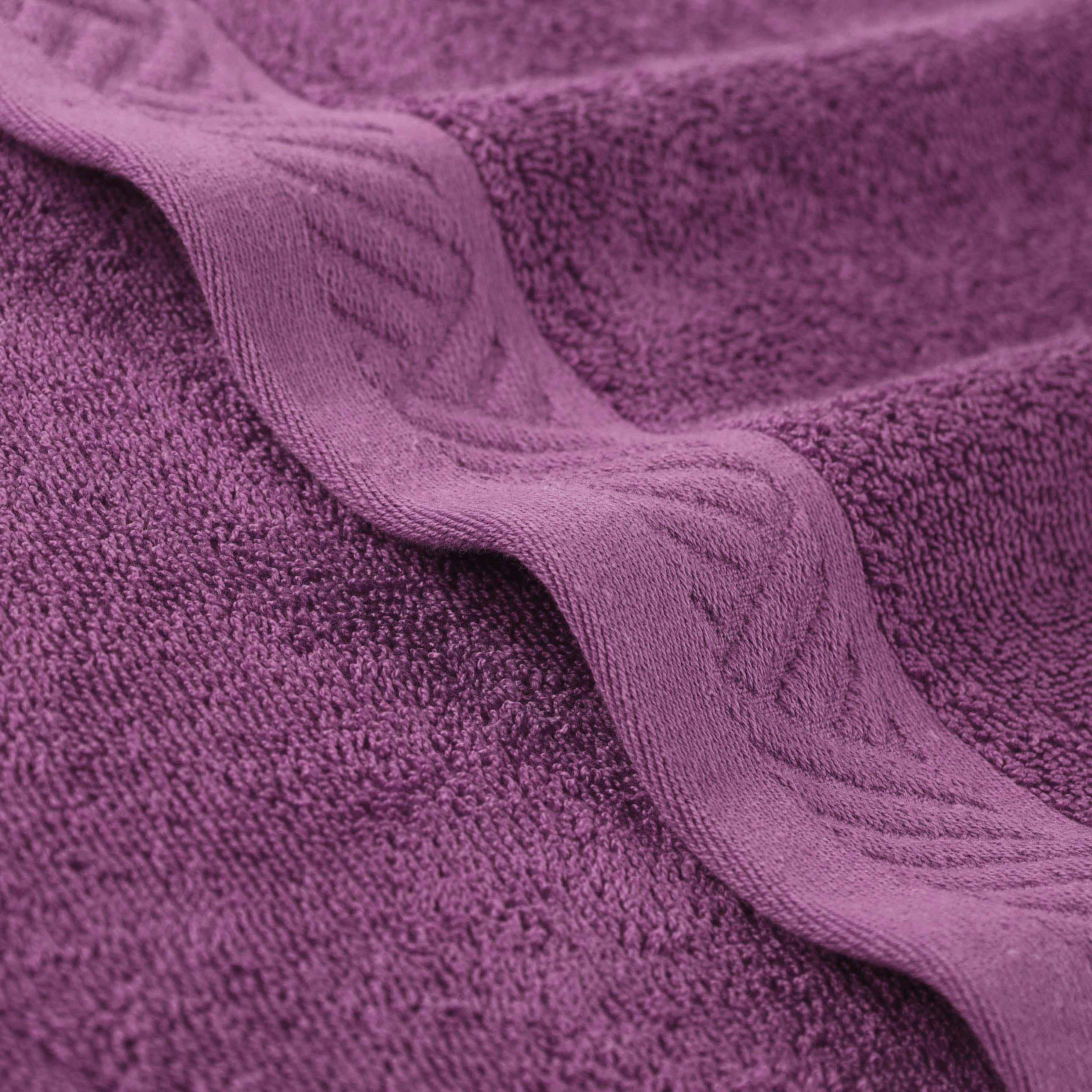 Egyptian Cotton Basketweave Jacquard and Solid Bath Towel Set of 4 - Egyptian Cotton Bath Towel by Superior Brand