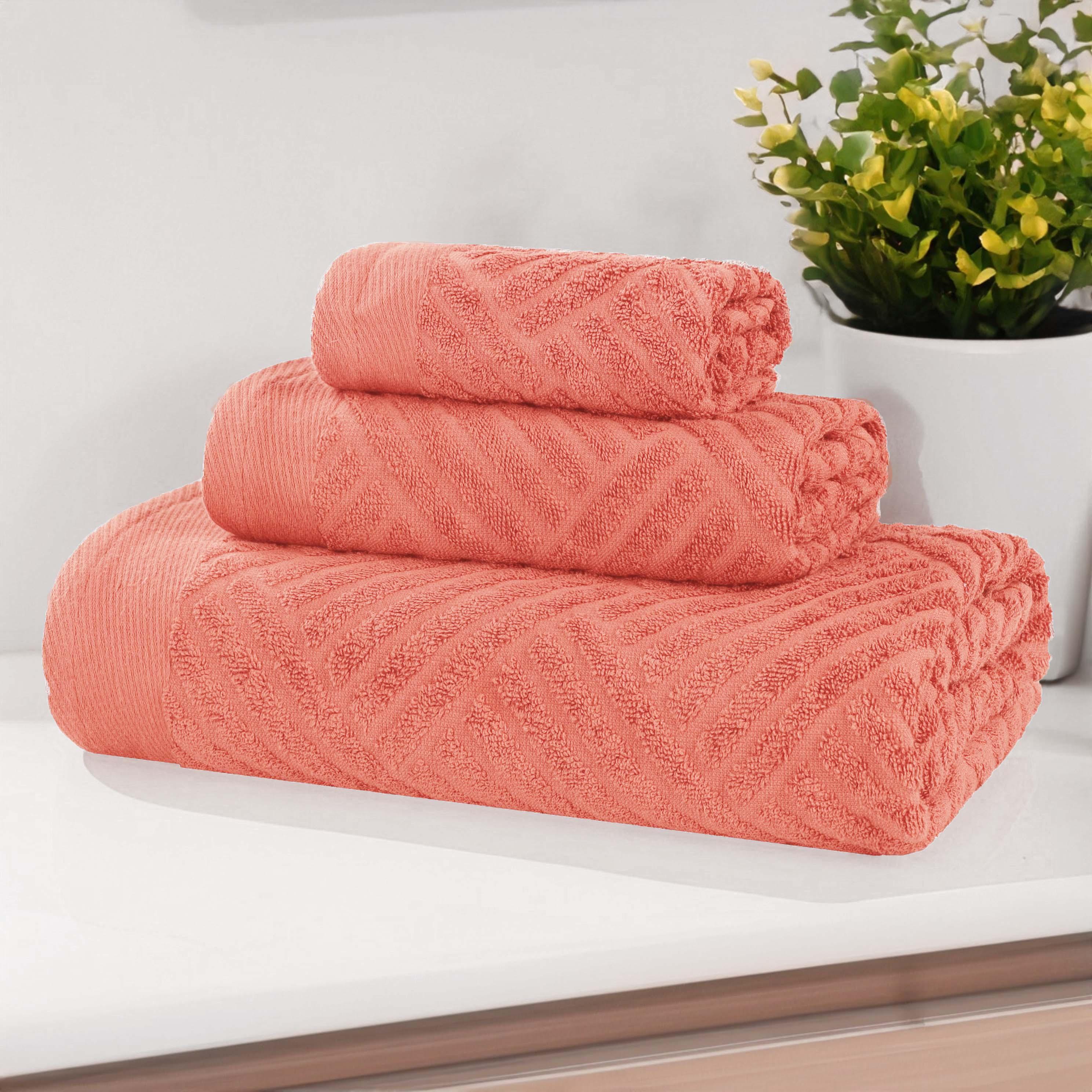 Egyptian Cotton Basketweave Towel Set 3 Piece - Egyptian Cotton Towel Set by Superior Brand