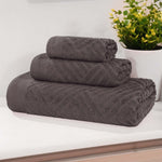 Egyptian Cotton Basketweave Towel Set 3 Piece - Egyptian Cotton Towel Set by Superior Brand