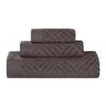 Egyptian Cotton Basketweave Towel Set 3 Piece - Egyptian Cotton Towel Set by Superior Brand