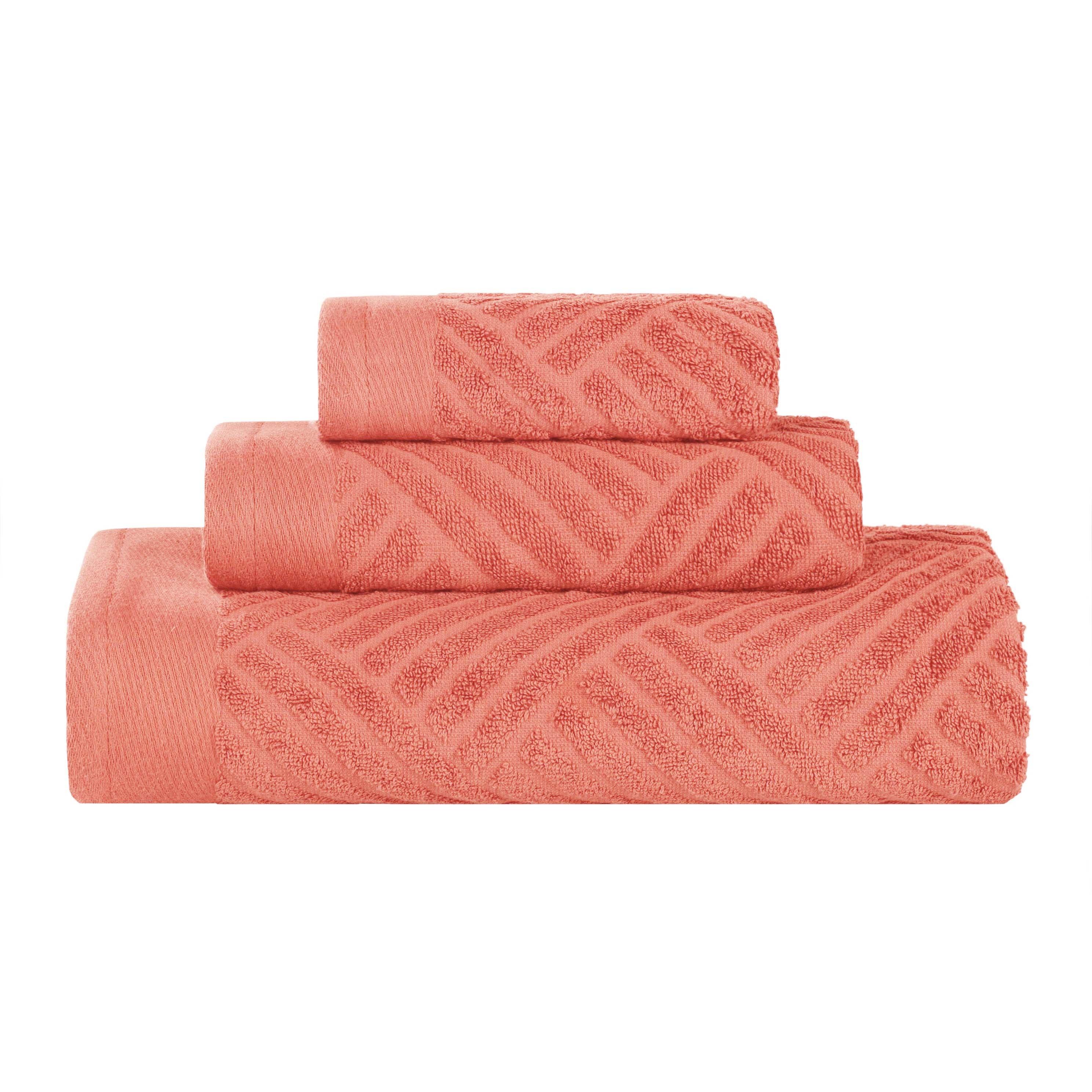 Egyptian Cotton Basketweave Towel Set 3 Piece - Egyptian Cotton Towel Set by Superior Brand