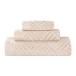 Egyptian Cotton Basketweave Towel Set 3 Piece - Egyptian Cotton Towel Set by Superior Brand