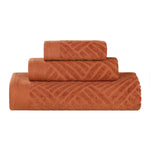 Egyptian Cotton Basketweave Towel Set 3 Piece - Egyptian Cotton Towel Set by Superior Brand