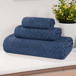 Egyptian Cotton Basketweave Towel Set 3 Piece - Egyptian Cotton Towel Set by Superior Brand