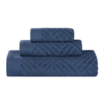 Egyptian Cotton Basketweave Towel Set 3 Piece - Egyptian Cotton Towel Set by Superior Brand
