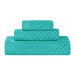 Egyptian Cotton Basketweave Towel Set 3 Piece - Egyptian Cotton Towel Set by Superior Brand