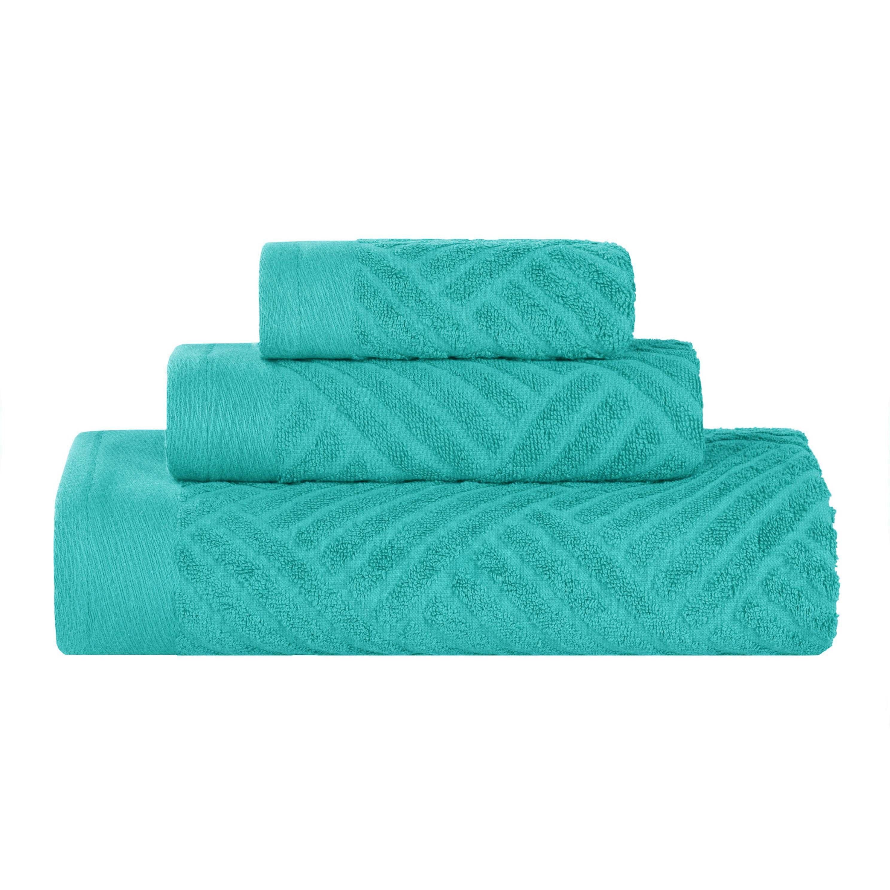 Egyptian Cotton Basketweave Towel Set 3 Piece - Egyptian Cotton Towel Set by Superior Brand