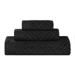 Egyptian Cotton Basketweave Towel Set 3 Piece - Egyptian Cotton Towel Set by Superior Brand