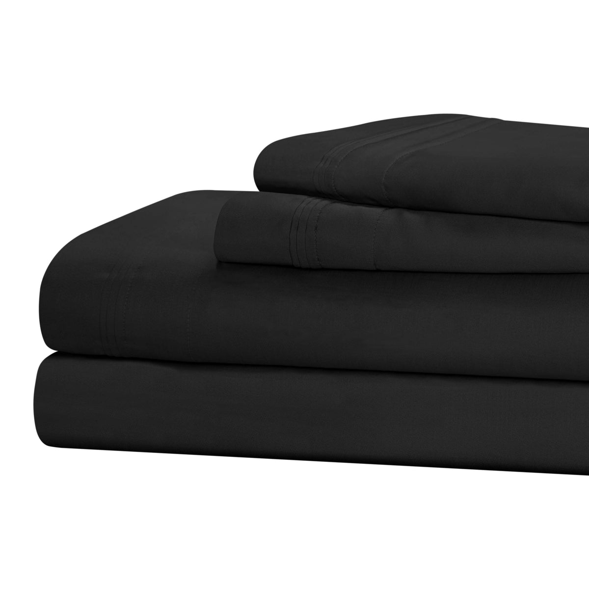 Egyptian Cotton 1500 Thread Count Eco Friendly Solid Sheet Set - Black
