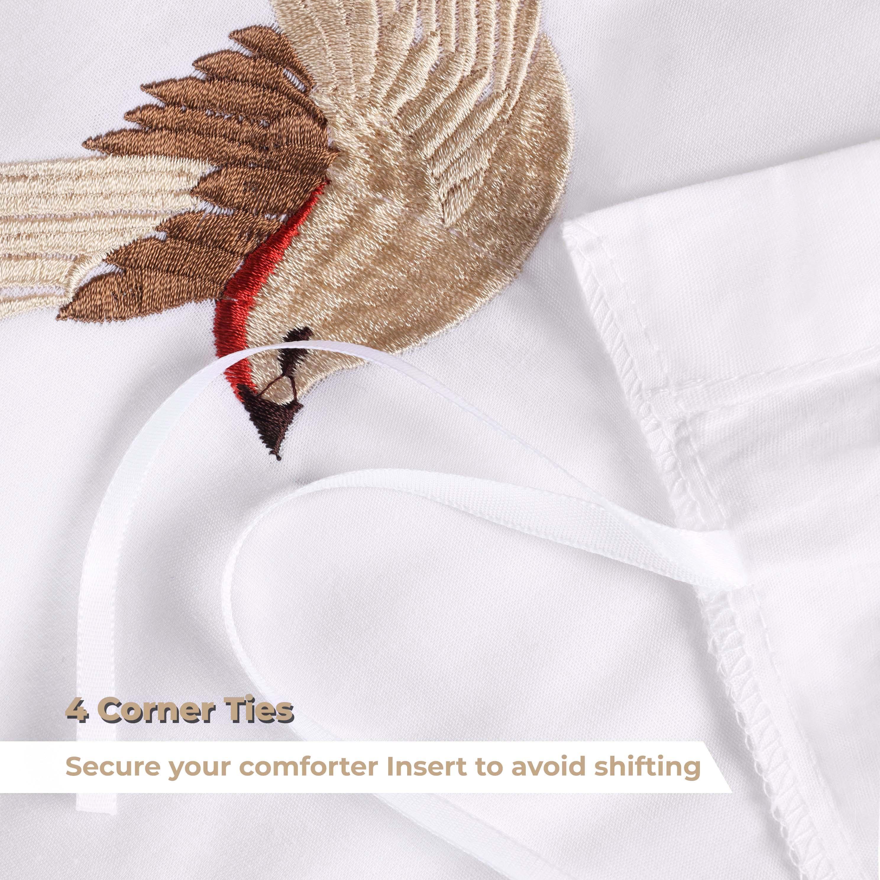 100% Cotton Blossom Floral Embroidered Duvet Cover Set - Duvet Cover Set by Superior Brand