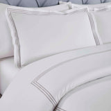 100% Cotton Three-Line Embroidered Duvet Cover Set - Duvet Cover Set by Superior Brand