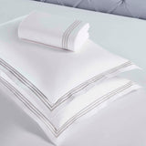 100% Cotton Three-Line Embroidered Duvet Cover Set - Duvet Cover Set by Superior Brand