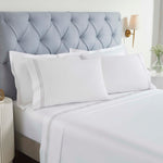 100% Cotton Bed Sheet Set Three-Line Embroidered Deep Pocket Brandon - Sheet Set by Superior Brand