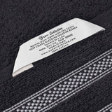 Brea Zero Twist Cotton Ribbed Geometric Border 3 Piece Towel Set - Towel Set by Superior Brand