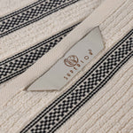 Brea Zero Twist Cotton Ribbed Geometric Border 3 Piece Towel Set - Towel Set by Superior Brand