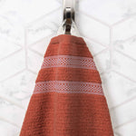 Brea Zero Twist Cotton Ribbed Geometric Border 3 Piece Towel Set - Towel Set by Superior Brand