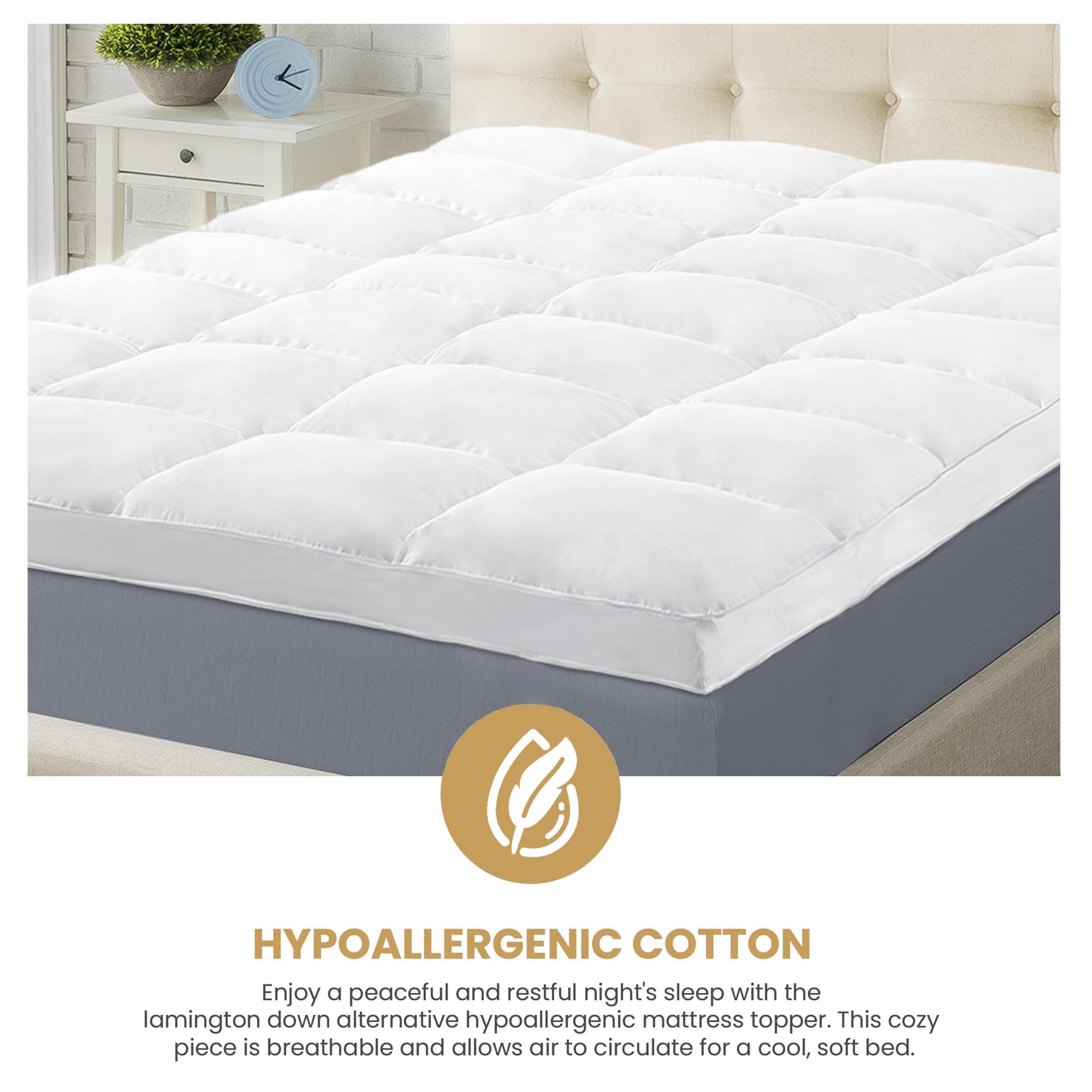 Brushed Microfiber Down Alternative Mattress Topper 2 Inch White - Mattress Topper by Superior Brand