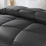Brushed Microfiber Down Alternative Medium Weight Striped Comforter - Comforter by Superior Brand