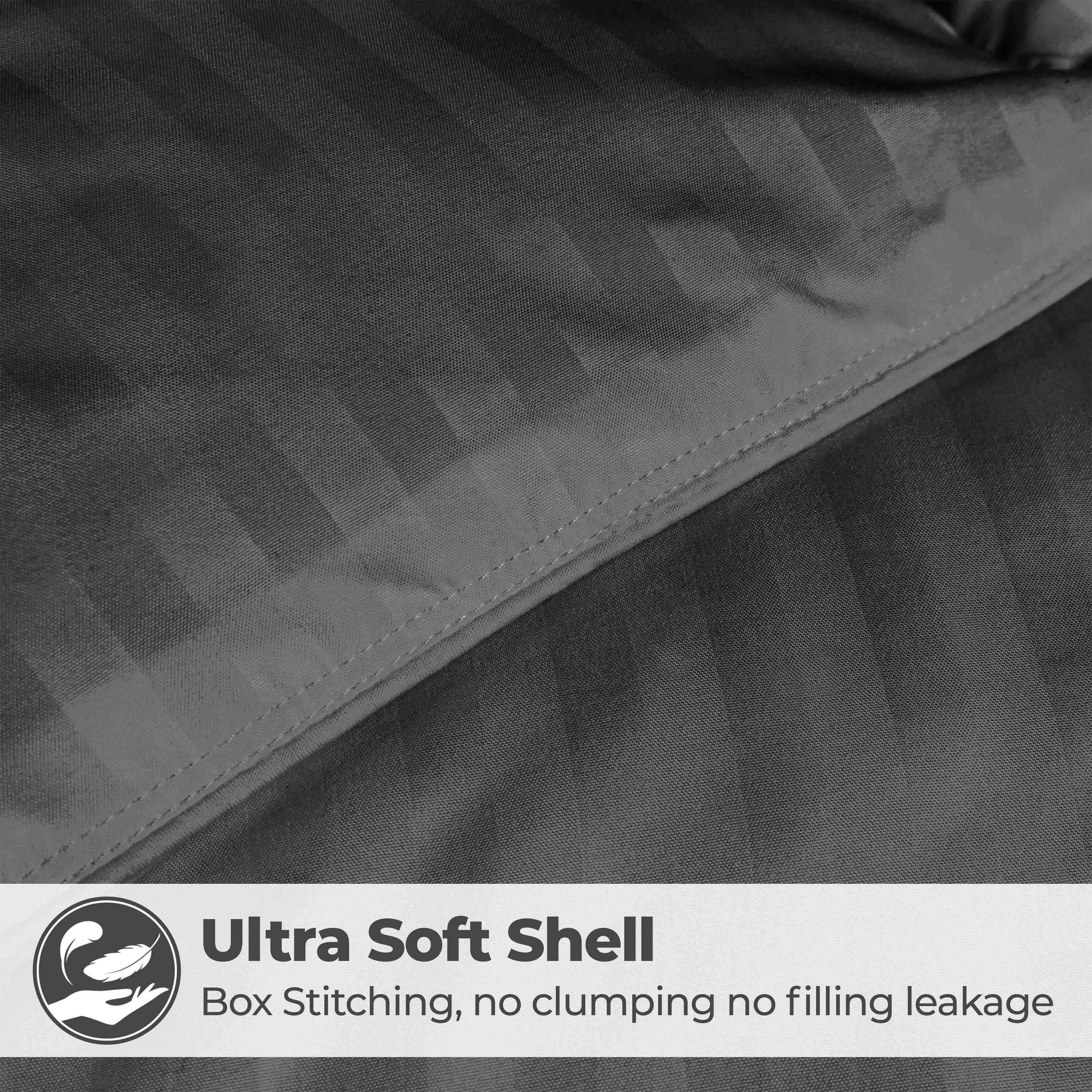 Brushed Microfiber Down Alternative Medium Weight Striped Comforter - Comforter by Superior Brand