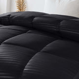 Brushed Microfiber Down Alternative Medium Weight Striped Comforter - Comforter by Superior Brand