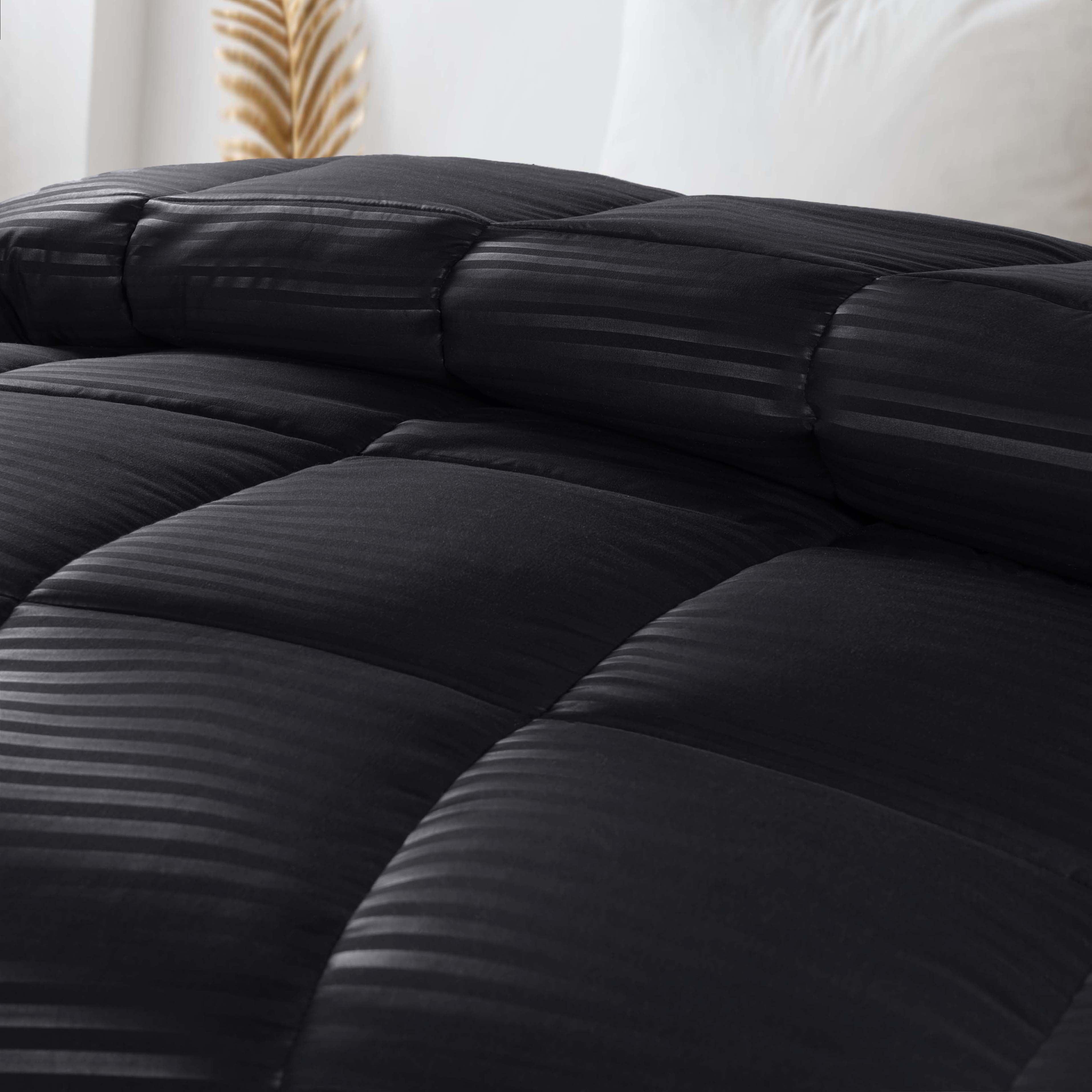 Brushed Microfiber Down Alternative Medium Weight Striped Comforter - Comforter by Superior Brand