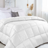 Brushed Microfiber Down Alternative Medium Weight Striped Comforter - Comforter by Superior Brand