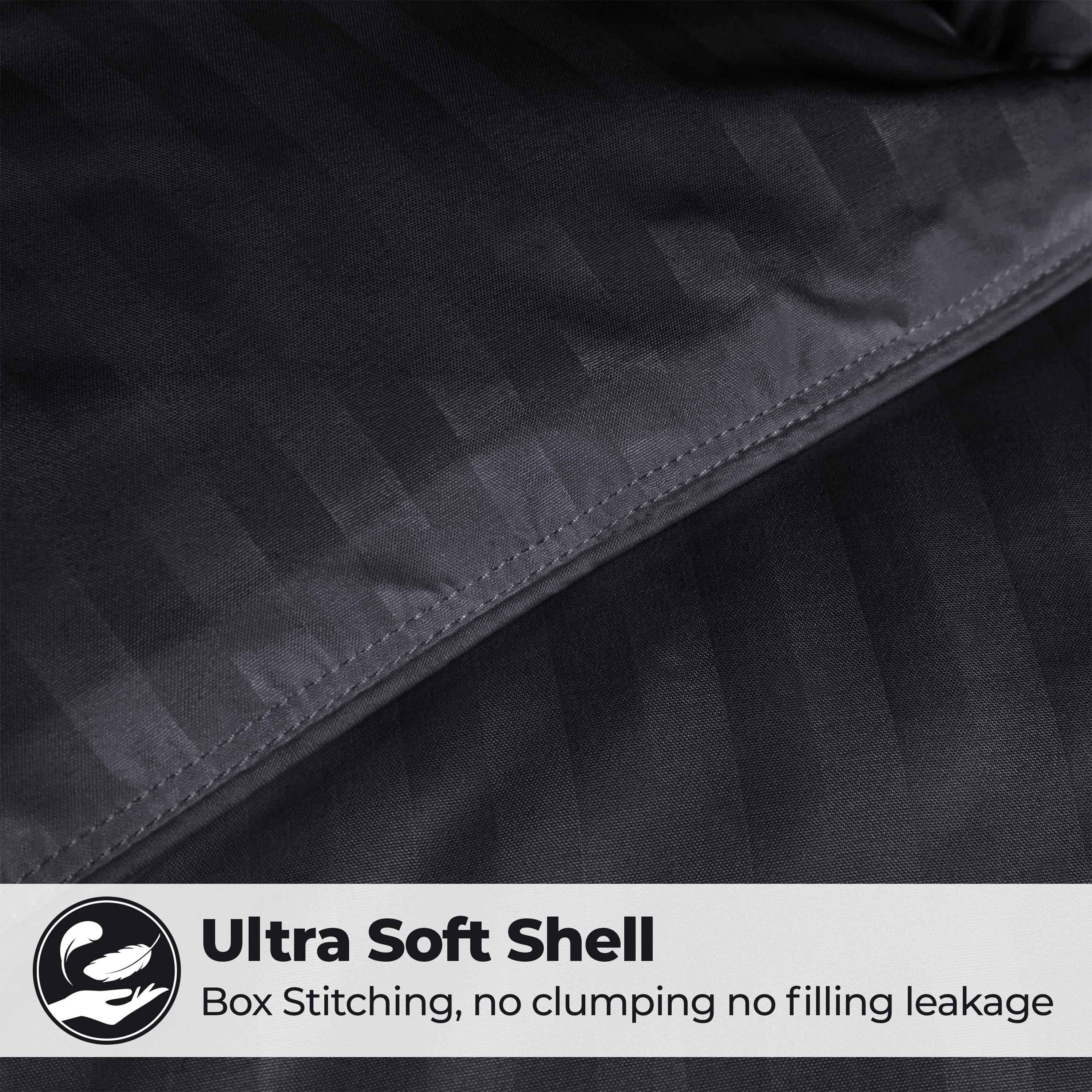 Brushed Microfiber Down Alternative Medium Weight Striped Comforter - Comforter by Superior Brand